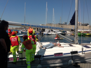Simulacro - Al rescate de los heridos de uno de los barcos