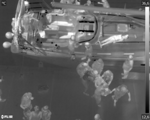 Simulacro - Imagen térmica para localizar heridos