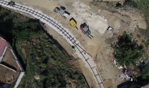 Vista aérea Rehabilitación Vía Tren Minero Utrillas