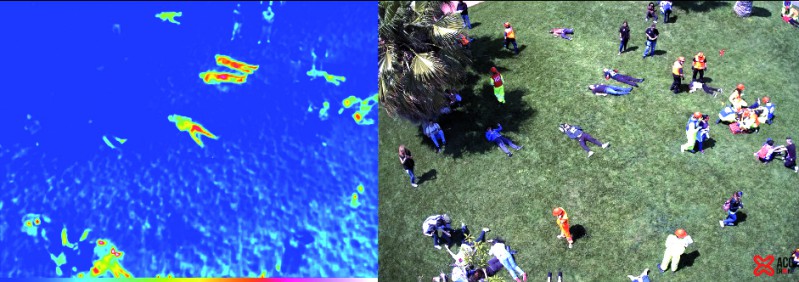 Simulacro emergencia cámara térmica